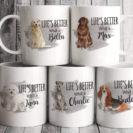 Personalized Dog Coffee Mug: Custom Pet Portrait - Etsy