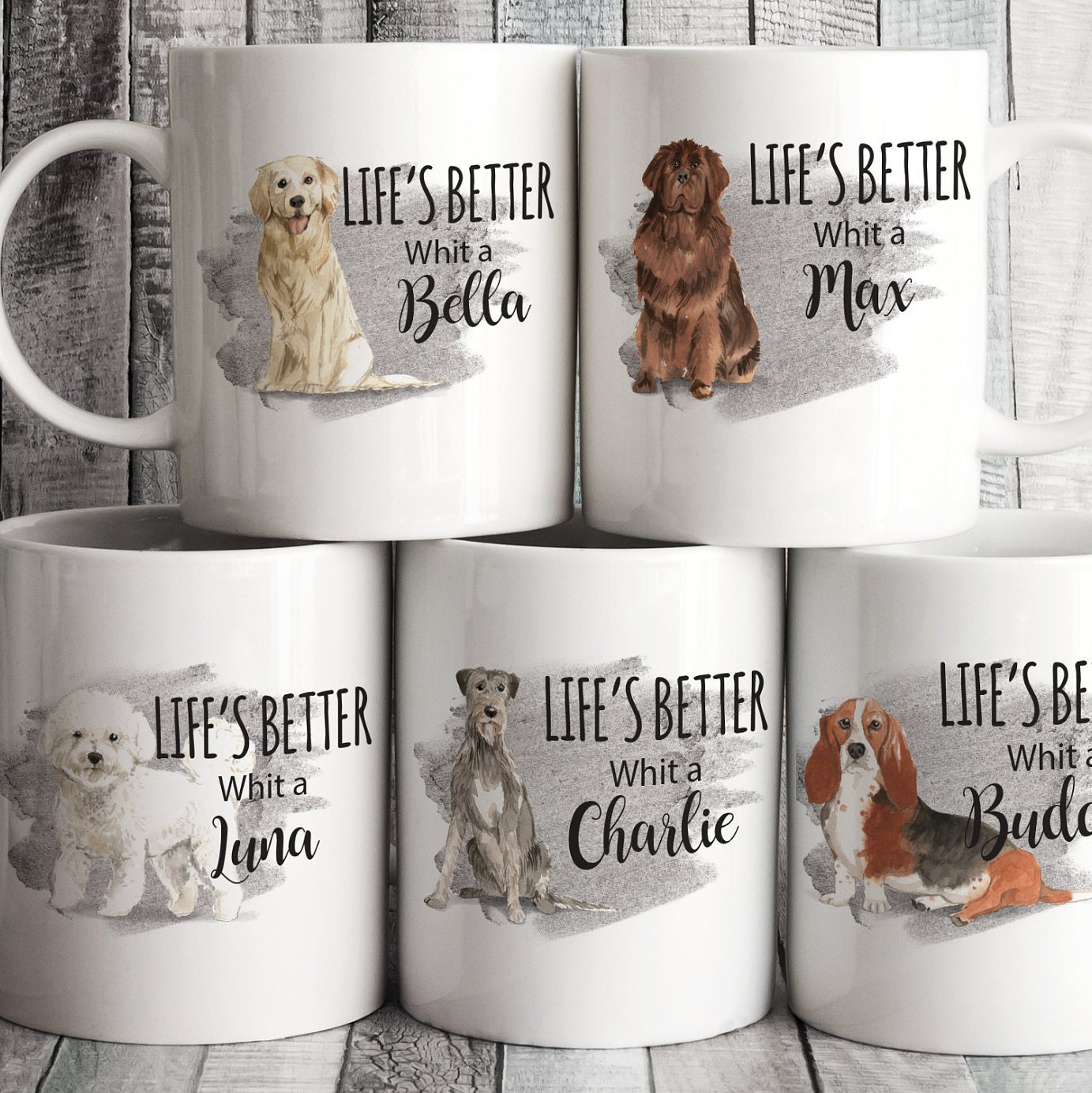 Personalized Dog Mug Dog Coffee Mug Pet Mug Dog Mugs Dog Etsy