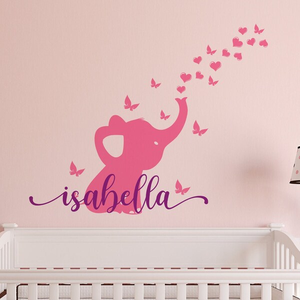 Elephant Wall Decal Etsy