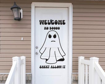 Calcomanía de pared de fantasma de Halloween divertida / Decoración espeluznante personalizable
