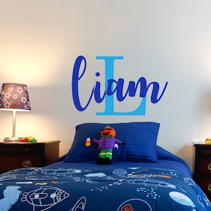 Personalized Name Wall Decal: Nursery Initial Monogram
