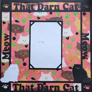 Página de álbum de recortes prefabricada de mascotas