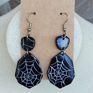 Spider web earrings
