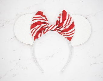 Candy Cane | Handmade Mouse Ears Headband | Very Merry Christmas