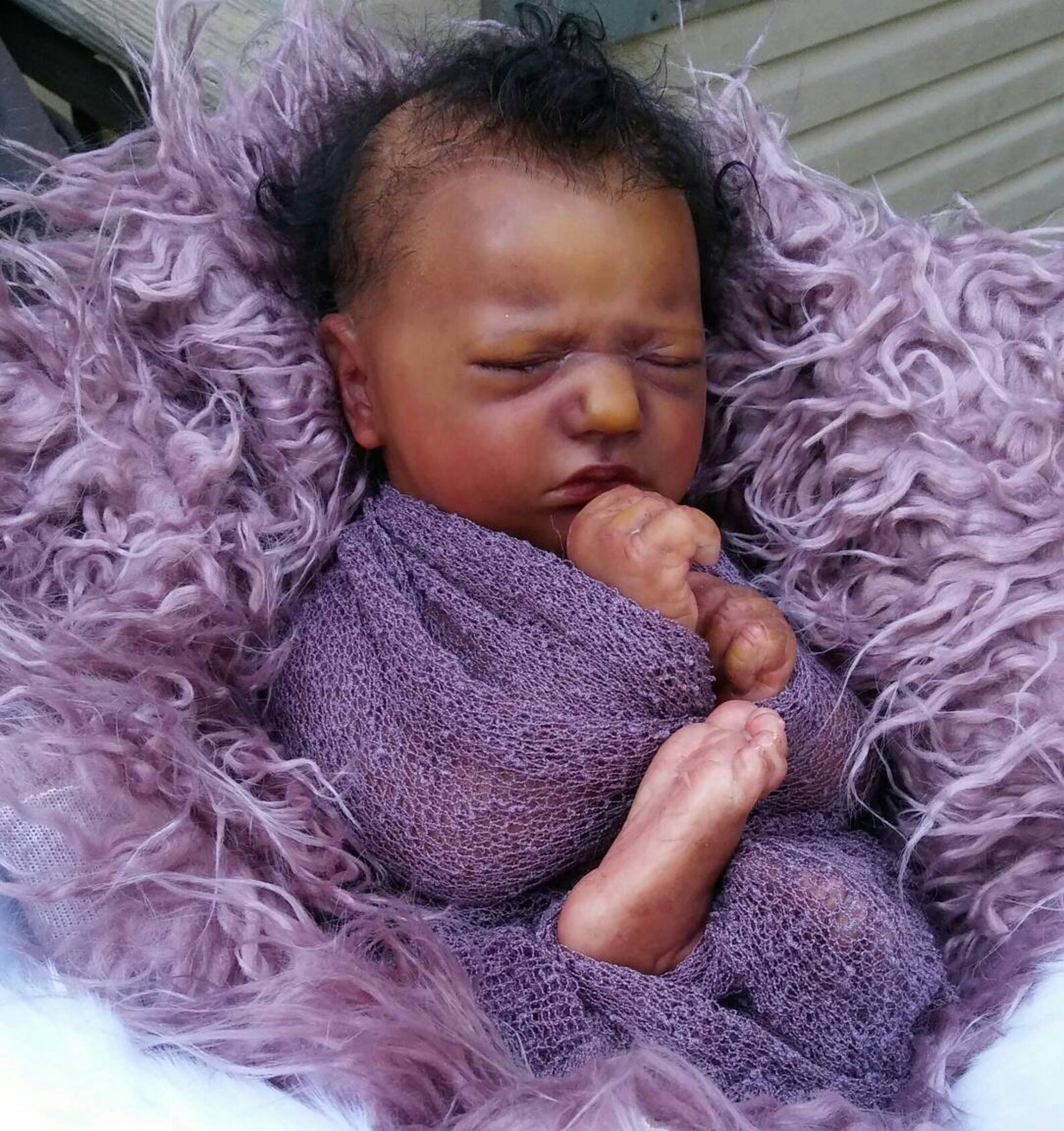 Reborn Doll. African American sleeping reborn baby girl Etsy
