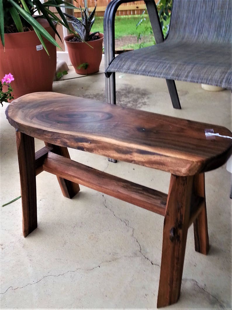 Black Walnut Live Edge Bench Live Edge Black Walnut Bench | Etsy