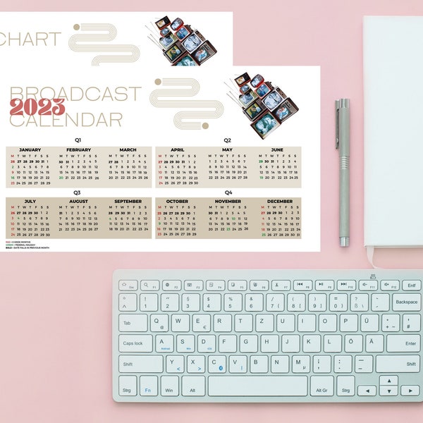 2023 Broadcast Calendar and Flowchart for Advertisers and Media Planning