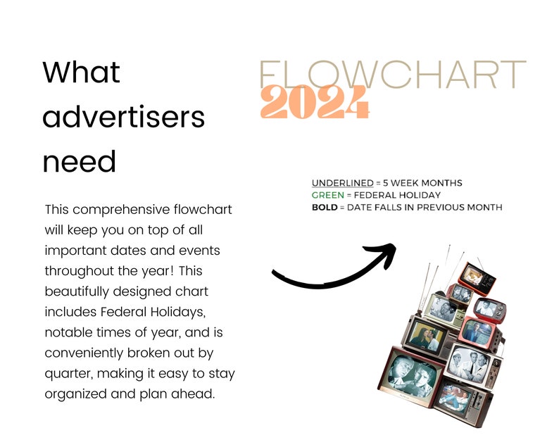 2024 Broadcast Calendar and Flowchart for Advertising Professionals and