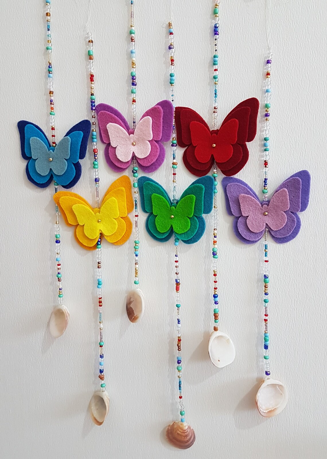 Yellow butterfly decor Felt wall hanging nursery mobile Etsy