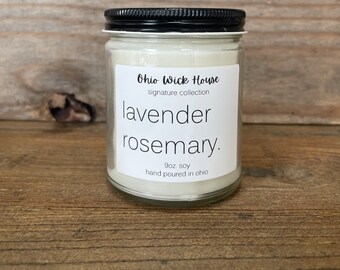 Ohio Wick House Lavender Rosemary Hand Poured Soy Candle