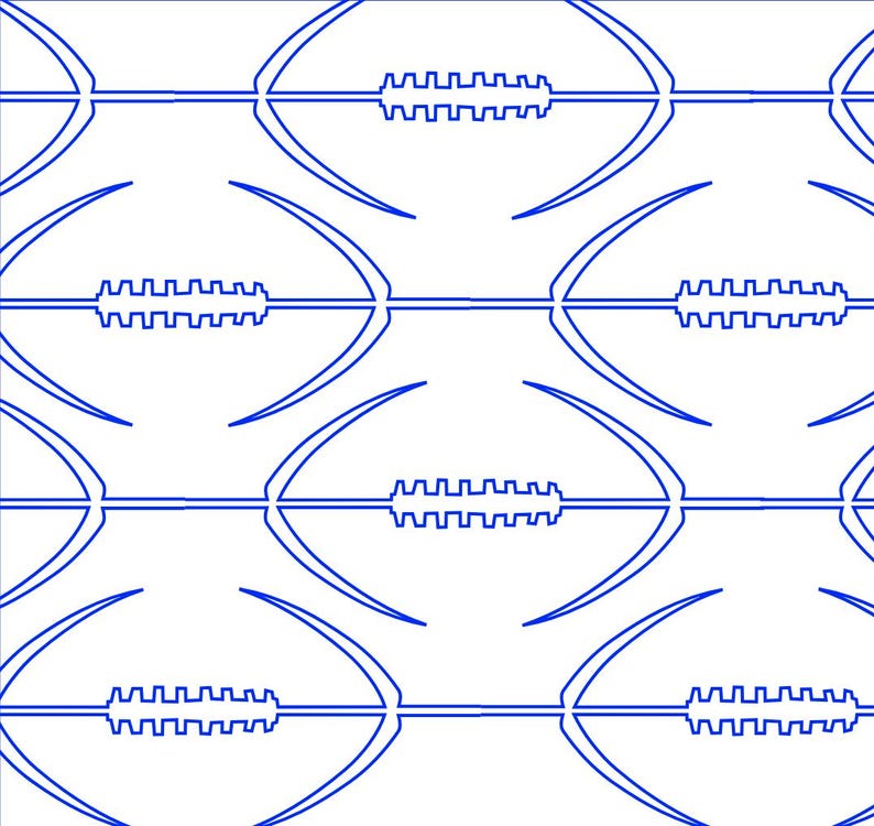 Football Lines Pattern Modern Football Edge to Edge – Grid Style Continuous Line - Etsy
