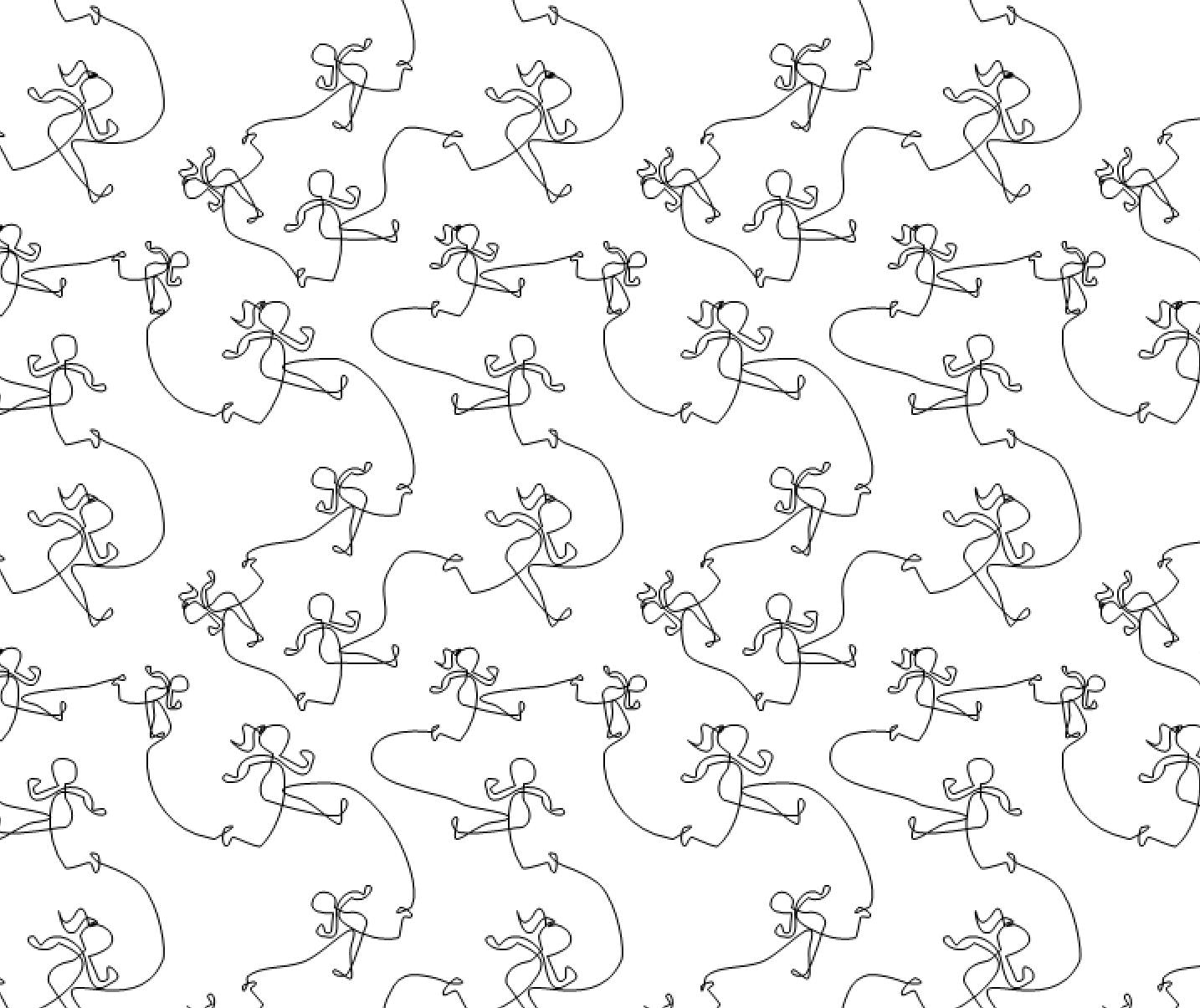 Marathon Pattern Marathon Runners E2E Quilting Design Continuous Line Distance Running ...