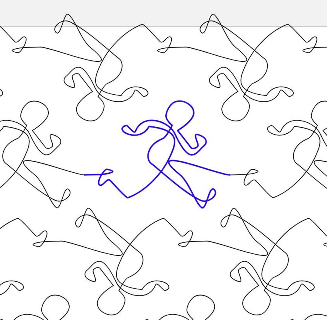Easy Running Edge to Edge Quilting Pattern – Continuous Line Design ...