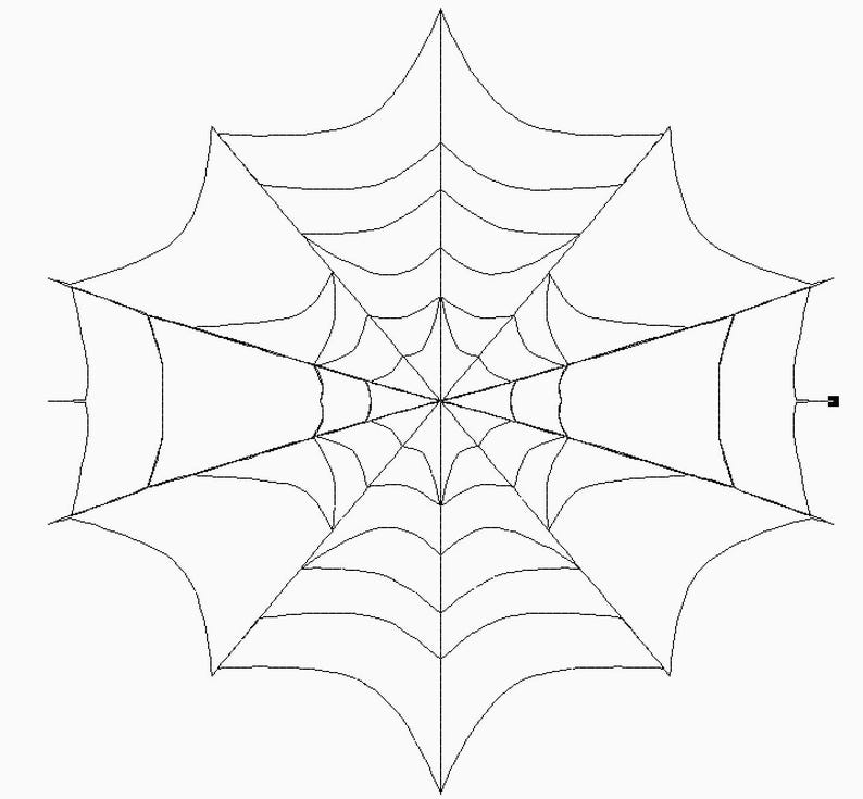 Half Spider Web Pattern Spider Web E2E Quilting Pattern – Quarter, Half & Full Web - Etsy