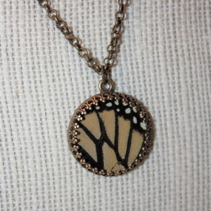 Monarch Butterfly Necklace Size Large