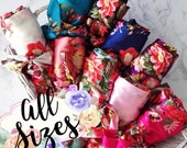 Bridesmaid Robes Floral Bridal Robe Bride Robe Bridal Party Robes Bridesmaid Gifts Satin Robe Kimono Robe