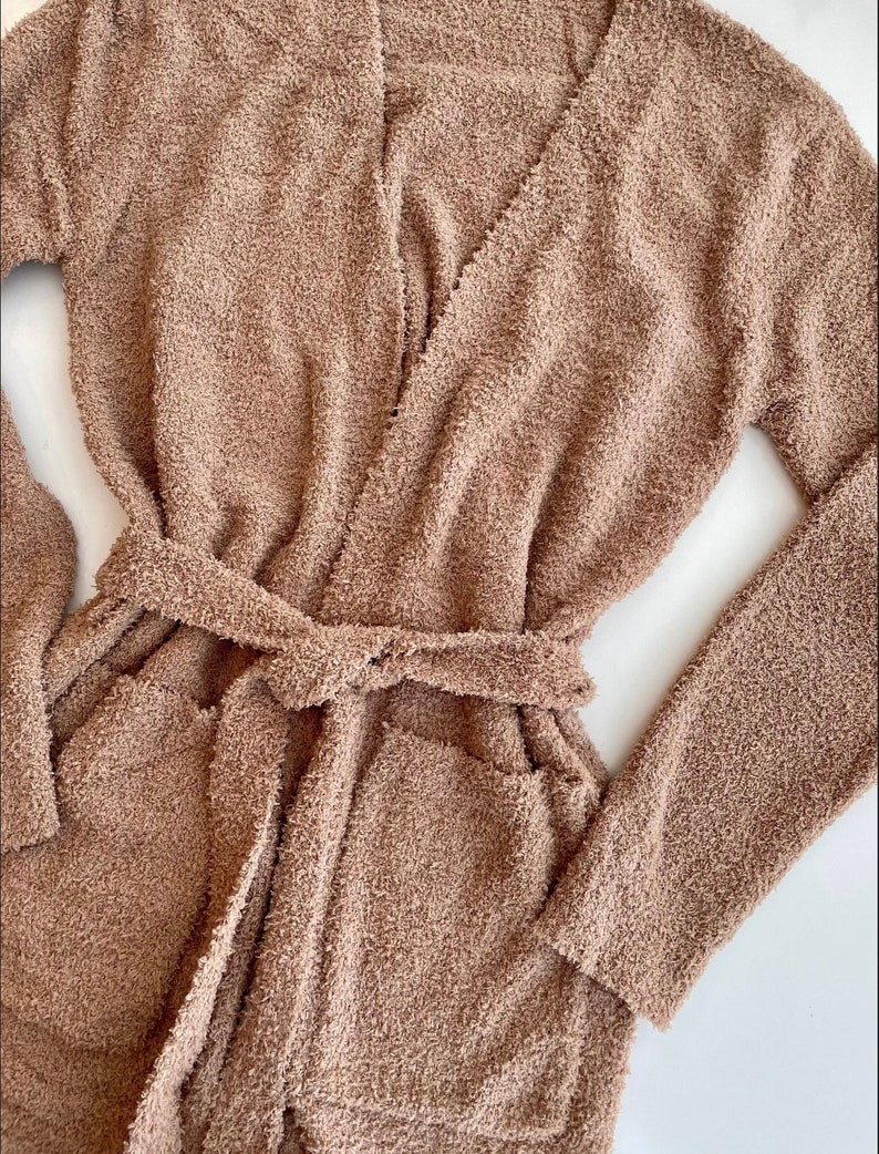 MATCHING Cardigan // Fuzzy Robe // Cozy Lounge Robe // Cute Loungewear // Sweatsuit / Matching Set Available // CARDIGAN Tan