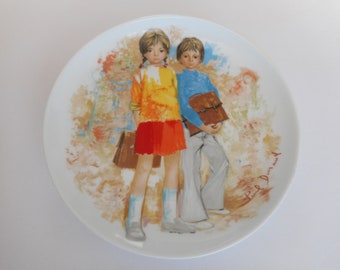 Vintage Limoges Emilie and Philippe Collectible Decorative Plate Porcelain Paul Durand