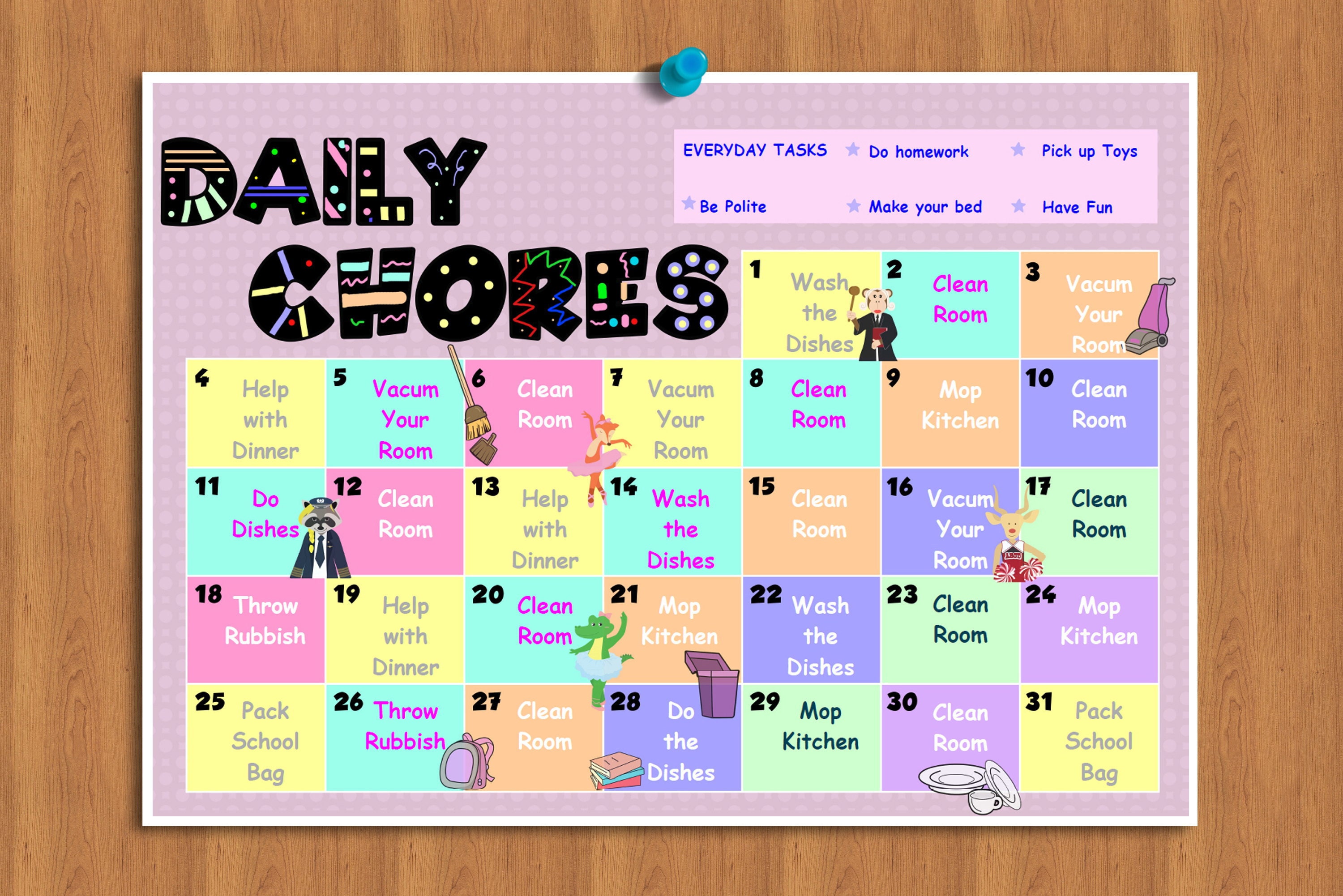 kids monthly planner kids to do list kids chore chart kids do chart