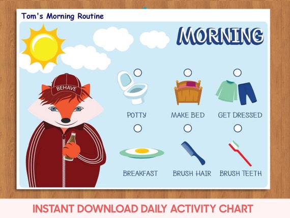 Morning Routine Charts With Pictures