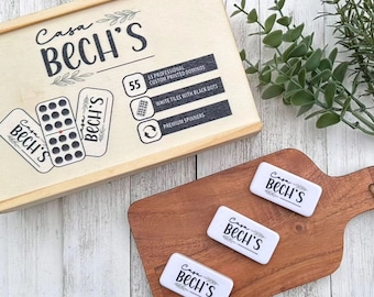Personalized Dominoes Set: Custom Full-Color Print, Wooden Box, Double Nine
