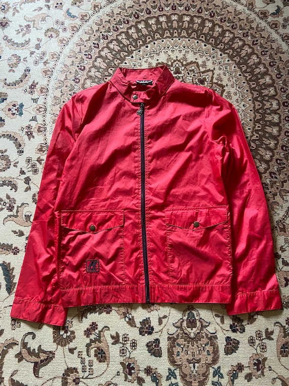 A.P.C., Vintage APC x K Way Red Cargo Pocket Windbreaker Jacket Size XS Rue Madame Paris Rain Jacket Minimalist