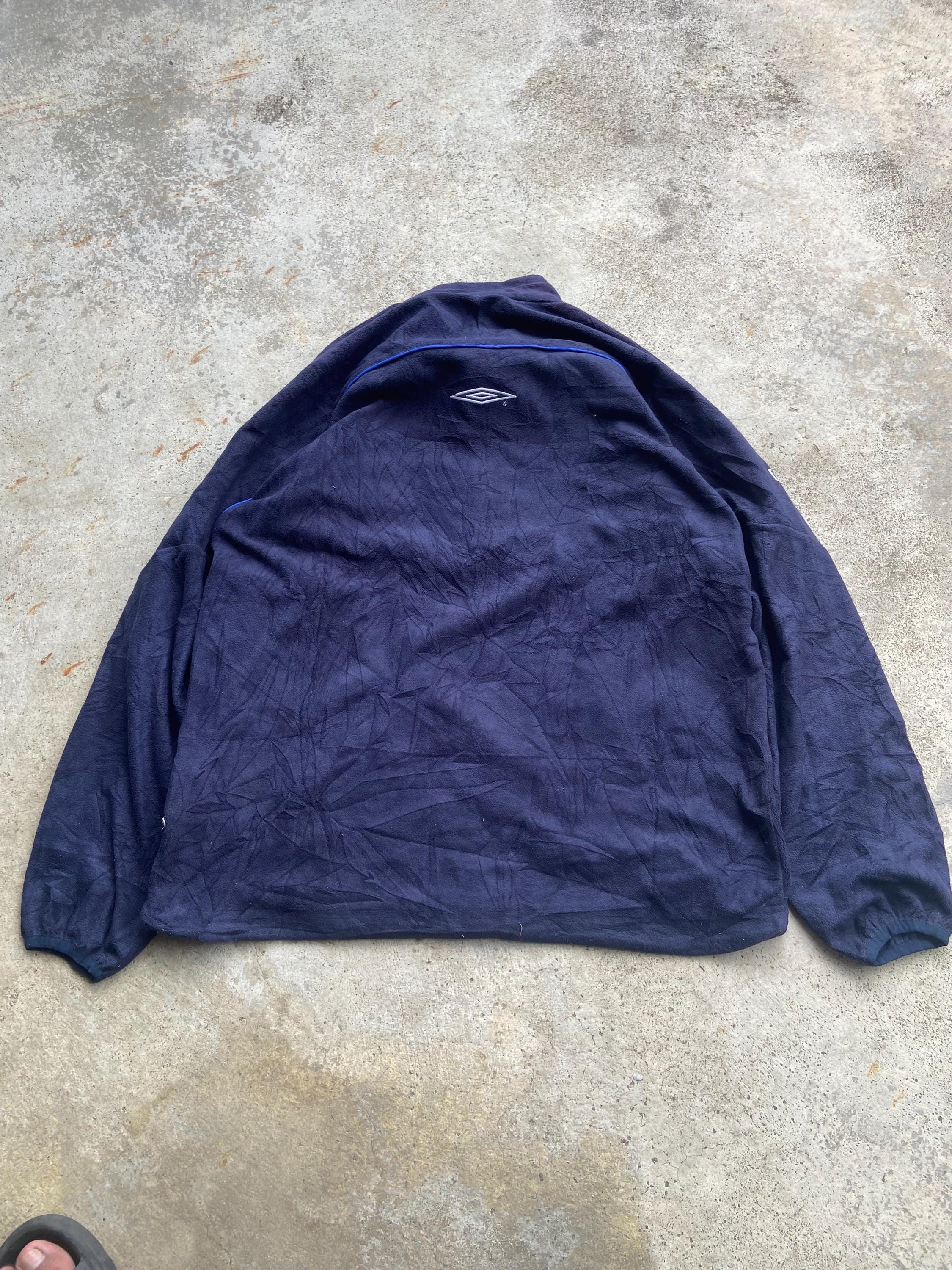 Vintage Chelsea FC Umbro Fleece Quarter Zip Training Top Size M