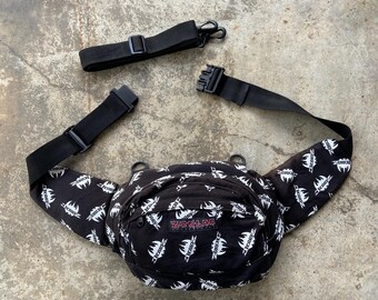 Vintage Rare 90s Zorlac Skateboarding  Pushead AOP Skate Punk Convertible Sling / Waist Bag