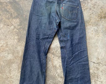 Vintage Levi's Engineered Cinch Back Jeans - Weites Bein Indigo Baggy Denim Workwear