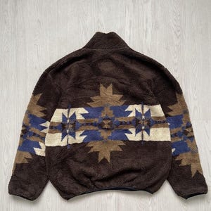 Vintage 1990er Muskako Ortega Native Fleece Half Button Pullover