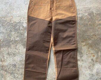 Vintage Duck Canvas Work Pants – Two Tone Double Knee Hunting Trousers (Size 36 Long)