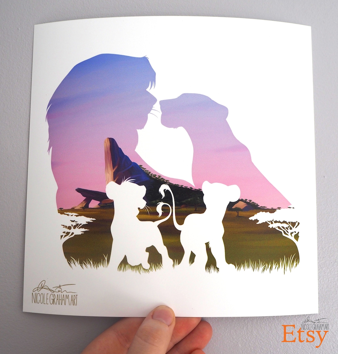 The Lion King: Disney Silhouette Art Prints - Etsy UK