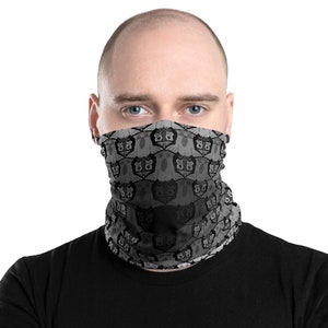 Black and White 12 in 1 Multi-functional Face Mask Scarf, Headwear, Headband, Neck Gaiter, Bandana, Balaclava, Beanie, Wristband, Hairband