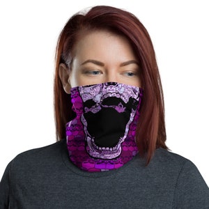 Polaina de pescoço de caveira rosa