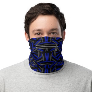 Zip your mouth Neck gaiter/ Face Covering for him