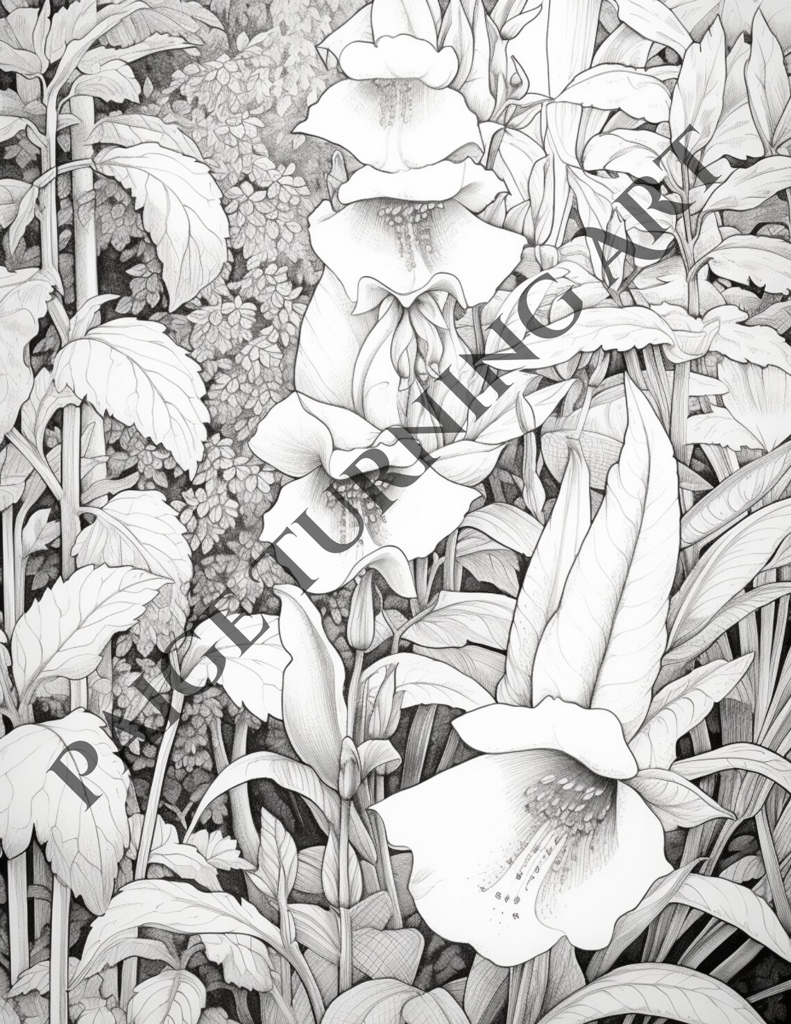 In the Poison Garden Adult Coloring Page Digital Download - Etsy