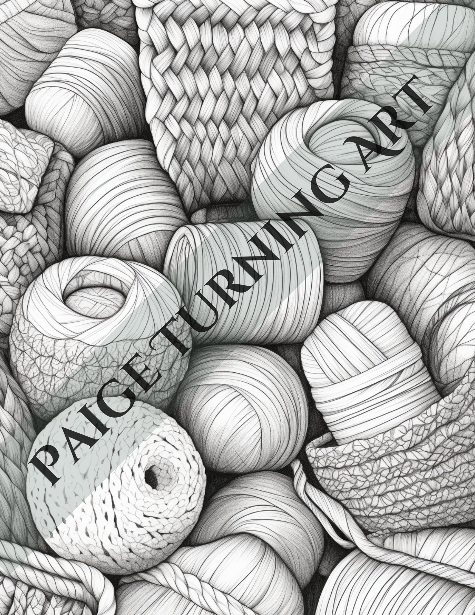 Yarn Extravaganza - Adult Coloring Pages - Instant Download - Etsy
