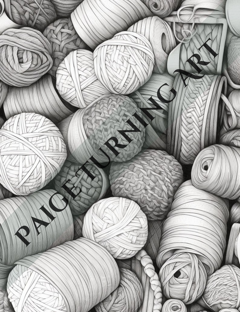 Colorful Yarn Fiesta - Adult Coloring Pages - Instant Download - Etsy