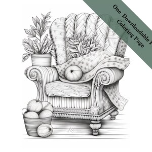 Serene Yarn Haven-Adult Coloring Pages - Instant Download