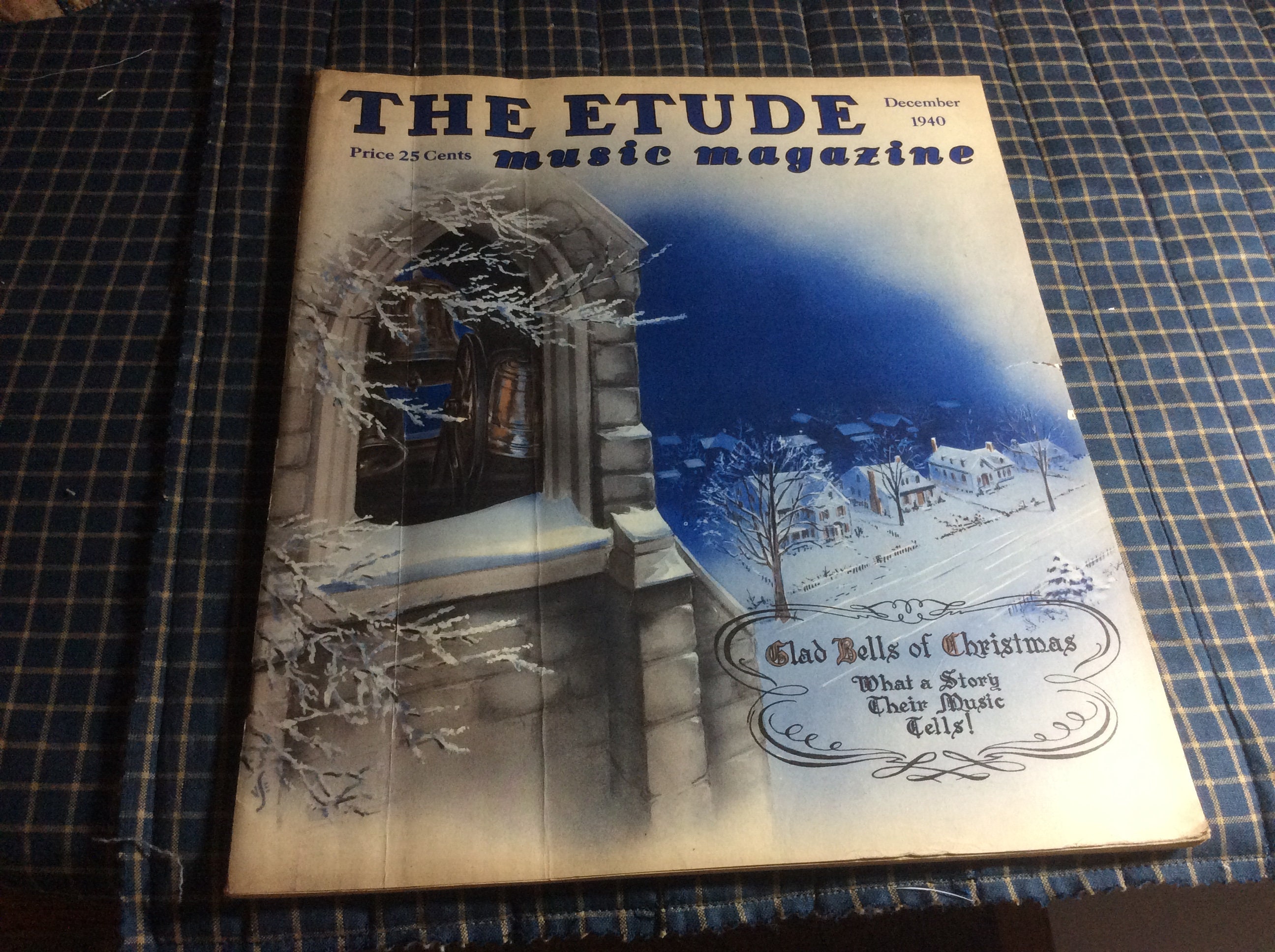 Cover art from the May 1933 edition of Etude magazine featuring two girls  at the piano excited to play scores from the latest edition of the  magazine.