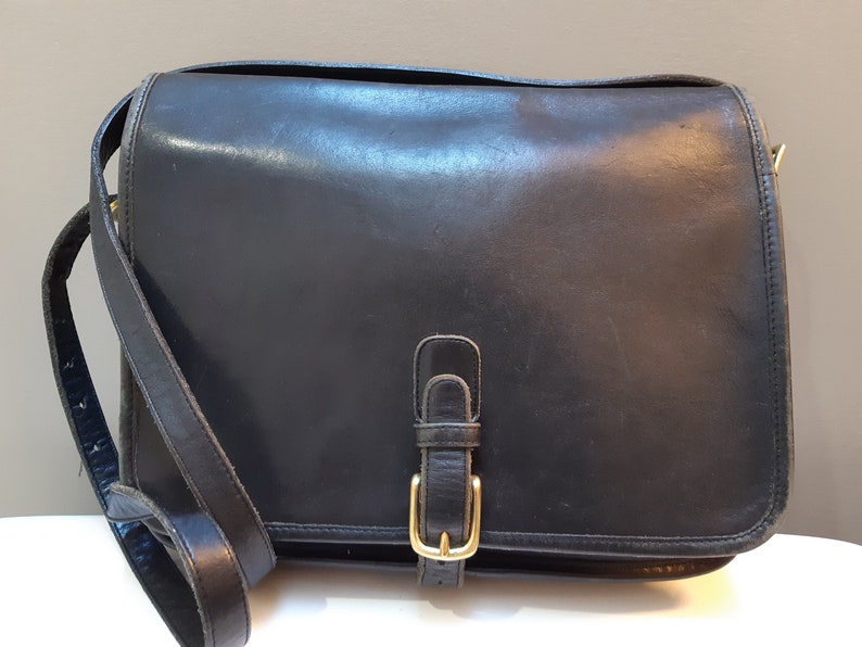 Vintage Coach Bag Black Leather Made in New York City USA - Etsy