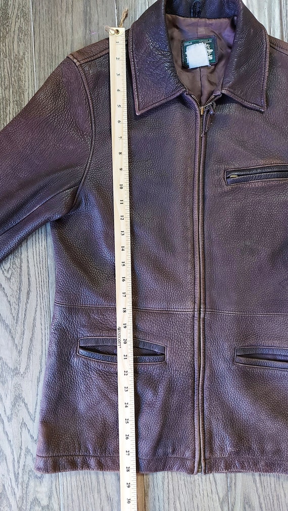 Vintage Roots leather jacket, soft worn, bro… Gem