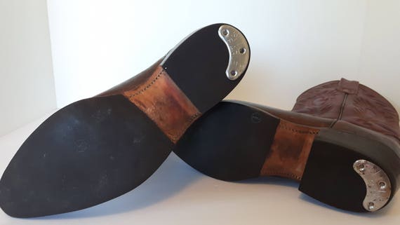 Vintage Frye Leather Cowboy Boots, Unisex Men's s… - image 4