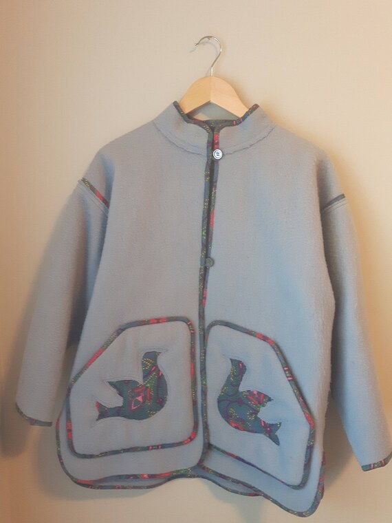 Vintage Ladies Wool Jacket, Handmade, Hand Sewn, … - image 10