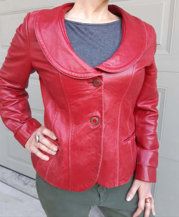 anne klein red jacket