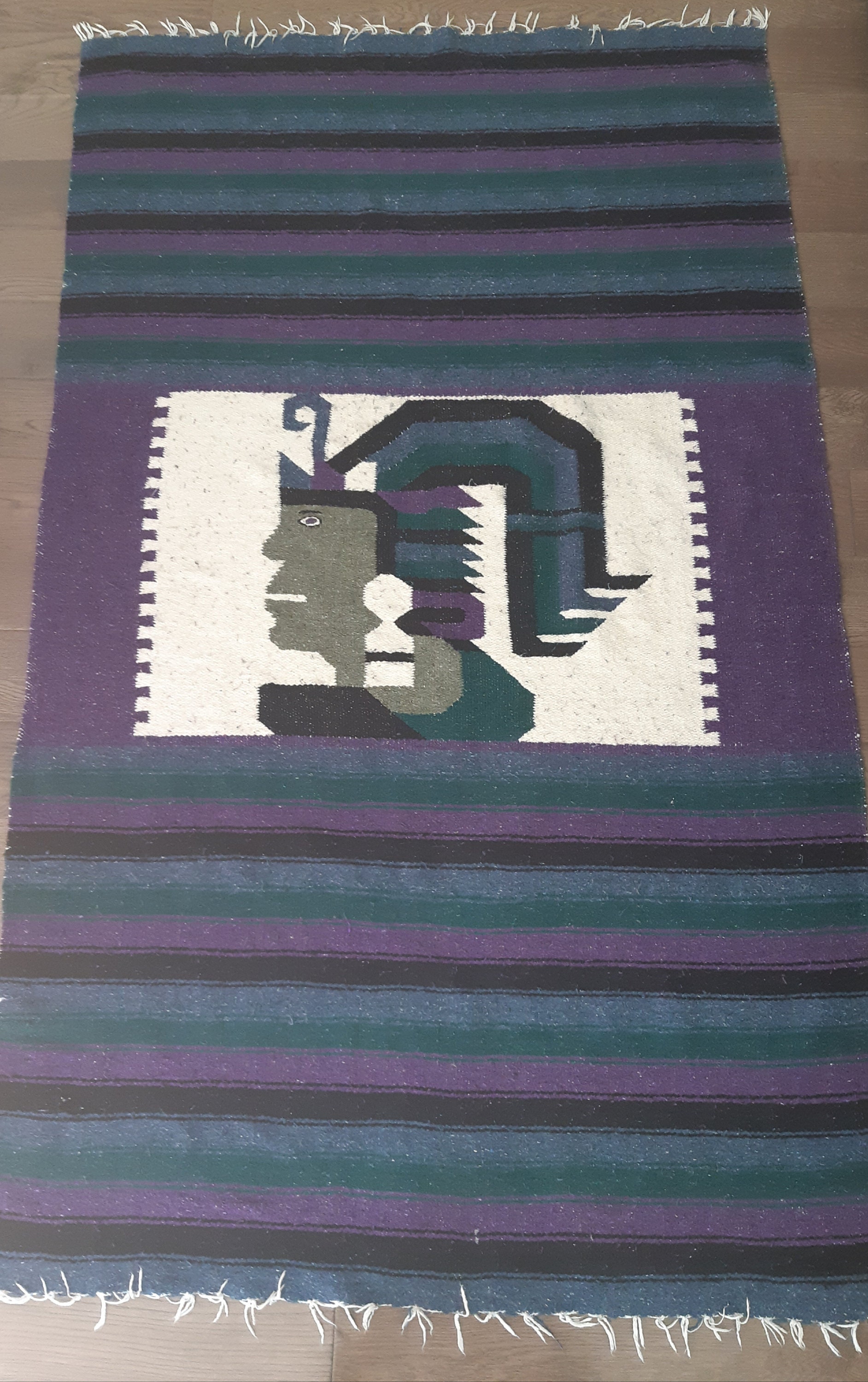 Vintage Mexican Rug - Etsy Canada