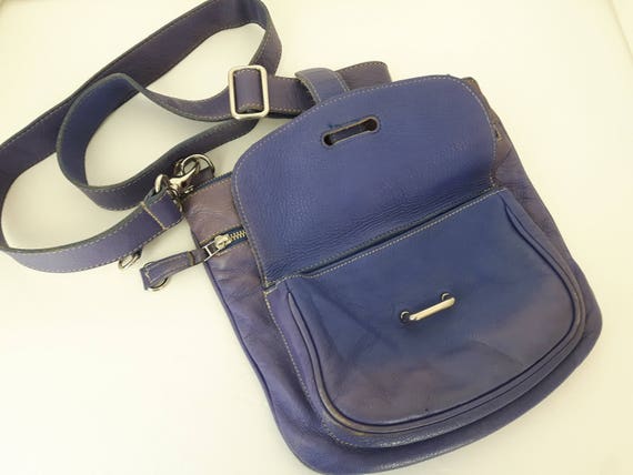 Roots Canada Leather Purse, Roots Side Saddle Bag, Gorgeous Vintage Purple Leather Bag Roots Canada Leather Purse, Roots Side Saddle Bag, Gorgeous Vintage Purple Leather Bag