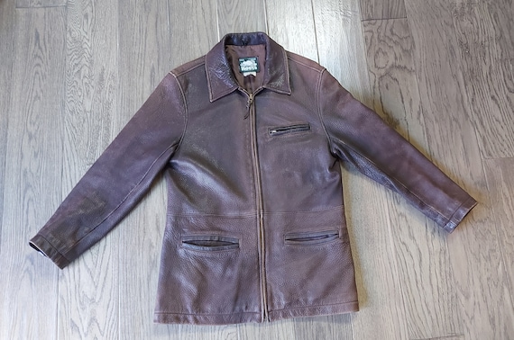 Vintage Roots Leather Jacket, Gorgeous Soft Worn, Brown, Quality