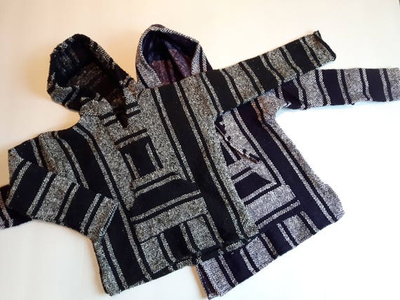 Set of 2 Kid Size Mexican Hoodies, Baja Hoodies, S