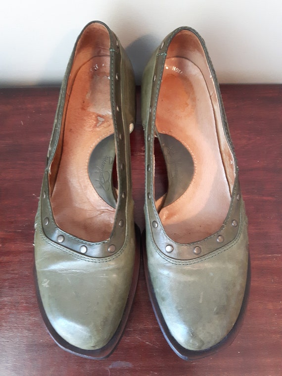 Fluevog, Ladies 7.5 Shoes, Olive Green, Dark Gree… - image 10